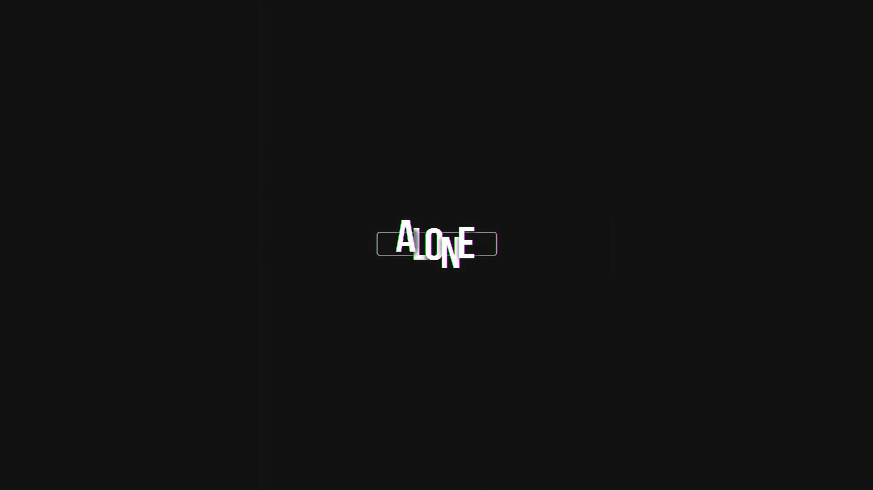 Alone Simple Typography 4k Wallpaper, HD Typography Wallpapers, 4k Wallpapers, Images, Bac