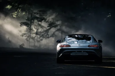 AMG GT Rear View in Mist HD Wallpaper