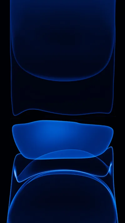 Glowing Blue Curves on Black HD Phone Wallpaper