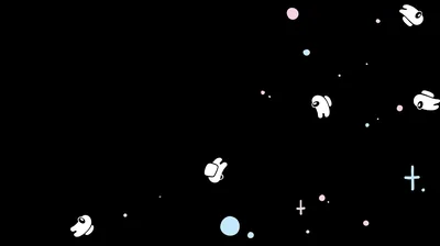 Among Us Crewmates Floating in Space HD Wallpaper