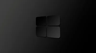 Black Windows Logo in Relief HD Wallpaper