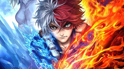 Todoroki Split Between Ice and Fire HD Wallpaper
