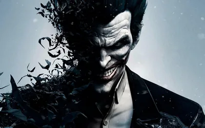 Bats Dissolving From the Joker's Shoulder HD Wallpaper