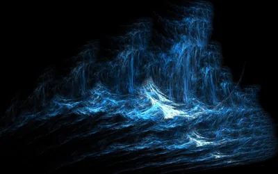 Wallpaper Painting, Blue, Water, Black, Light, Background Free Image