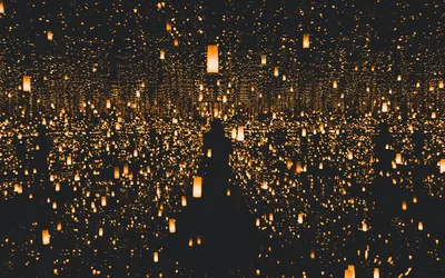 Room Full of Hanging Lanterns HD Wallpaper