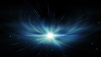 Starburst of Blue Light Rays HD Wallpaper