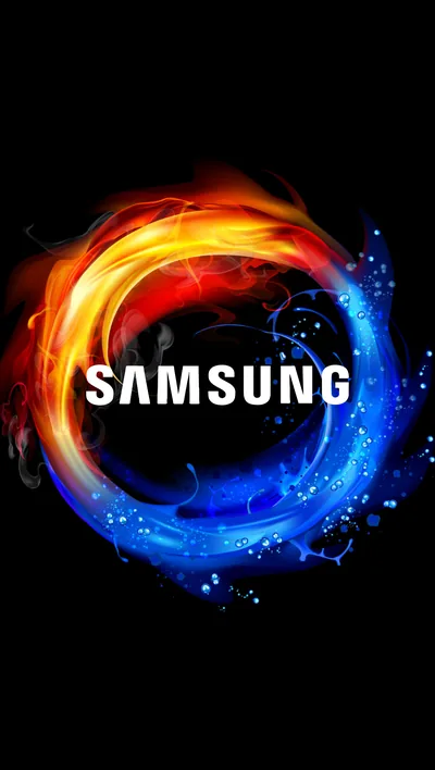 Samsung Logo in Fire and Ice Ring HD Wallpaper
