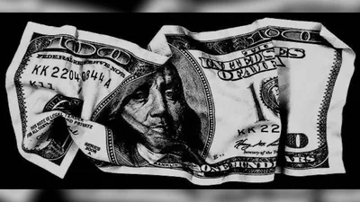 Money black and white collage