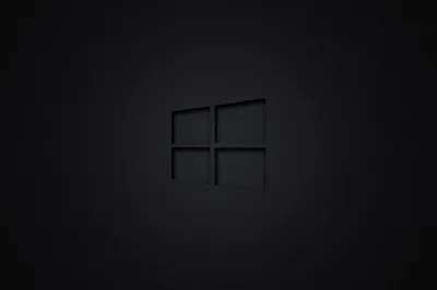 Charcoal Windows Logo on Black HD Wallpaper