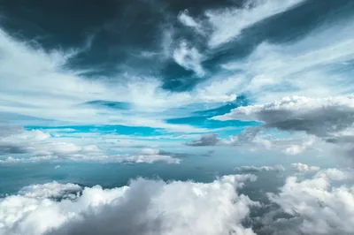 Cloud Layers from a Plane Window HD Wallpaper
