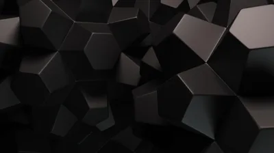 Black Cube Cluster in 3D HD Wallpaper