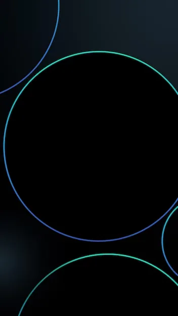 Neon Circle Outlines on Dark Grey HD Phone Wallpaper