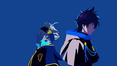 Phone wallpaper Minimalist, Anime, Black Clover, Asta Black Clover, Yuno Black Clov