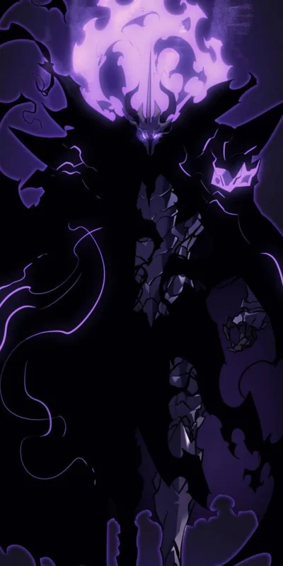 free Black And Purple Aesthetic Anime Villain Wallpaper