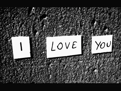 I Love You Notes on a Concrete Wall HD Wallpaper