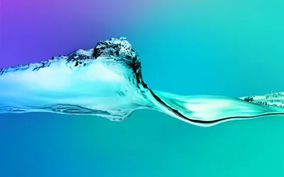 Clear Wave Rolling on Turquoise HD Wallpaper