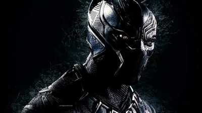 Black Panther Mask in Silver and Black HD Wallpaper