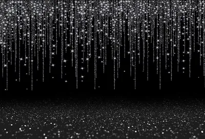 Black Silver Glitter