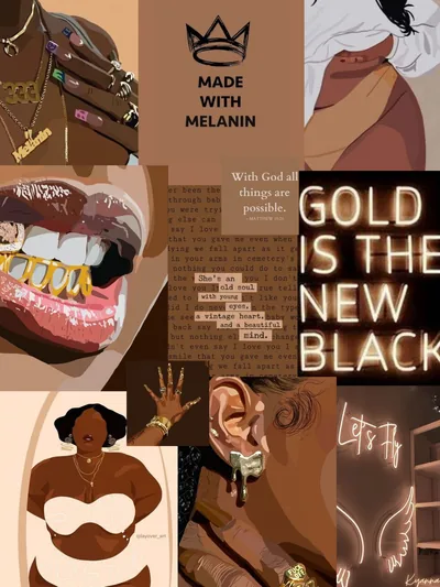 Inspirational african black girl brown aesthetic wallpaper