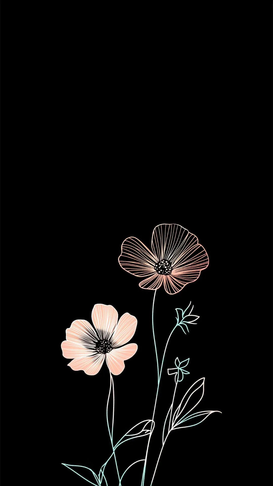 Black Floral Wallpaper Aesthetic