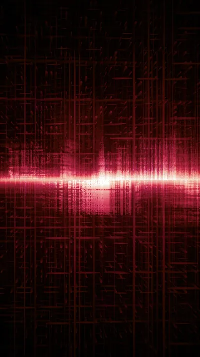 Red Circuit Grid with Light Streak HD Phone Wallpaper