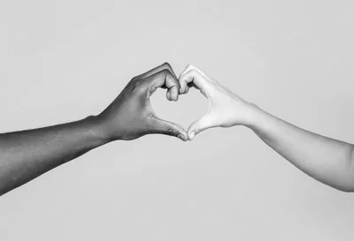 Black And White People Holding Hands Love