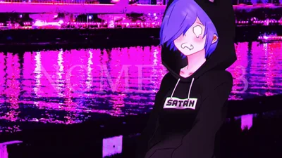 Dark Purple Anime backiee
