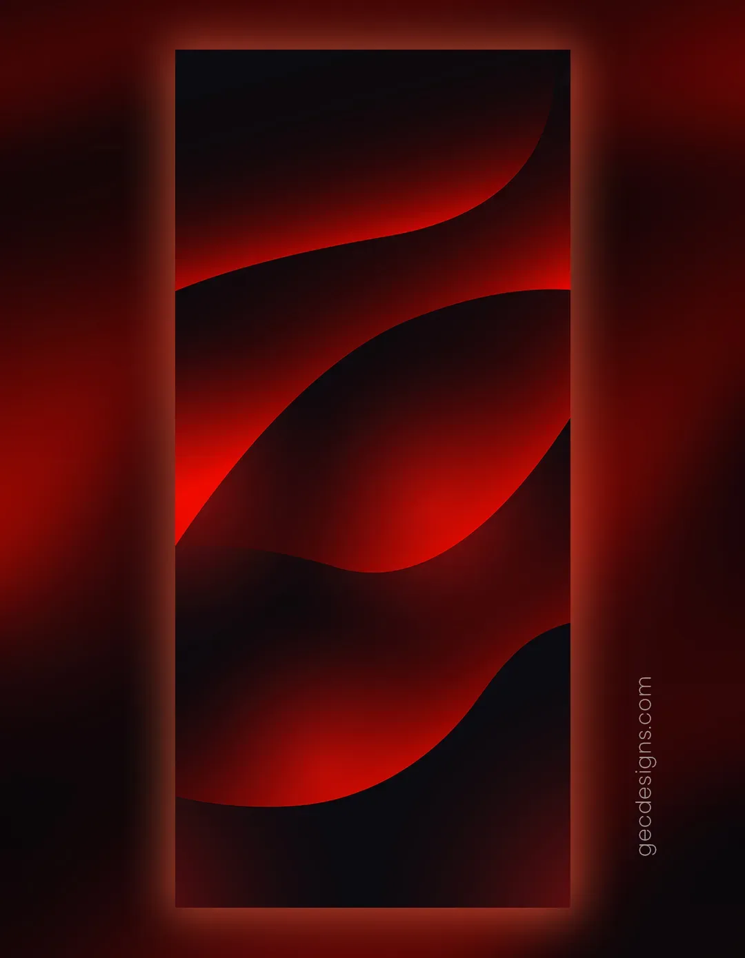 Red waves iPhone wallpaper