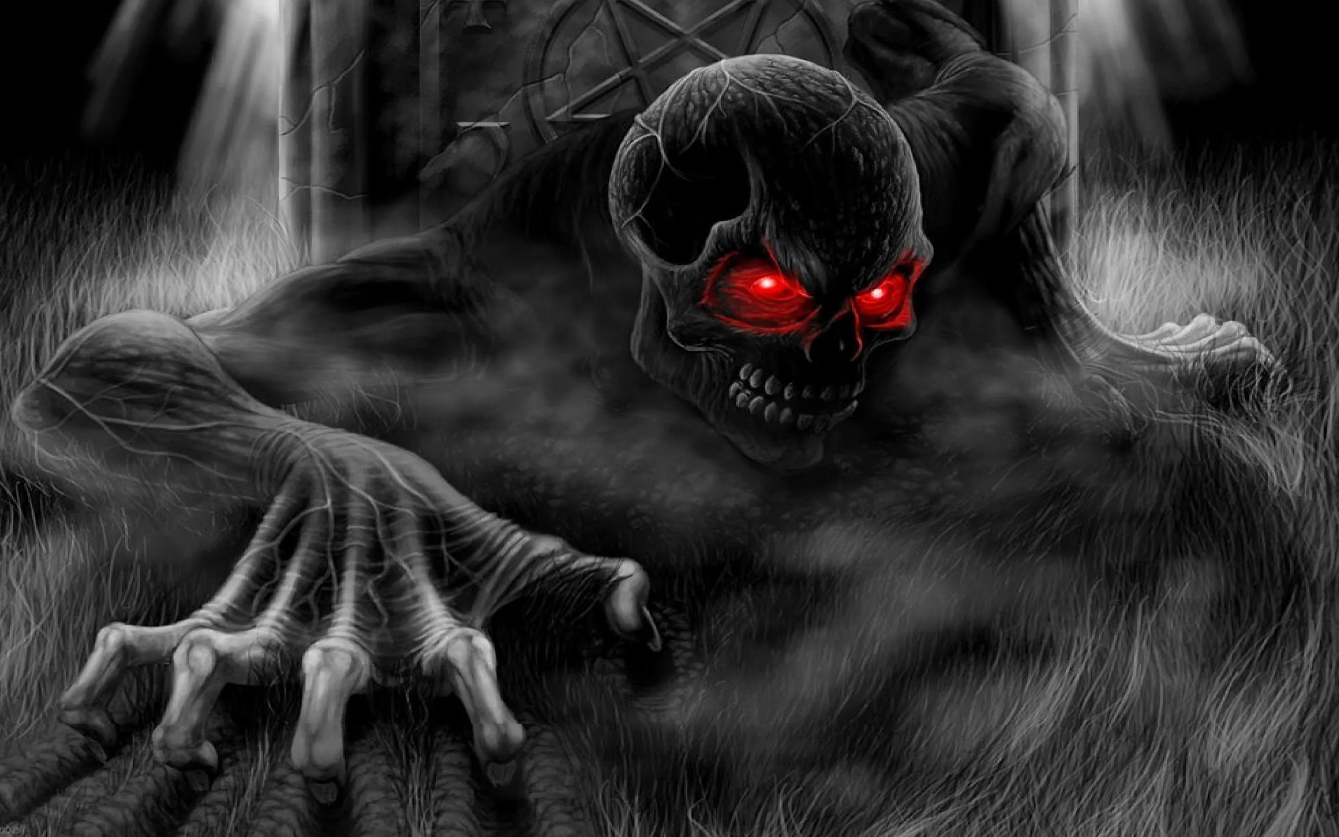 Black Horror Background