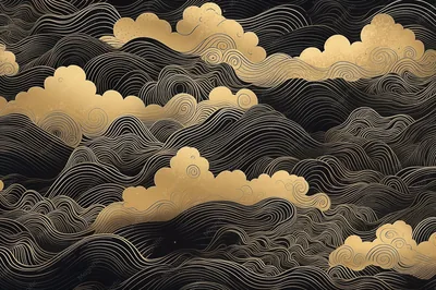 Black Oriental Wallpaper HD