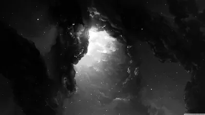 Bright Nebula Between Dark Clouds HD Wallpaper