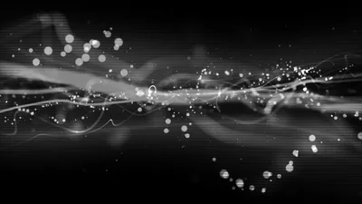White Particle Wave in Monochrome HD Wallpaper