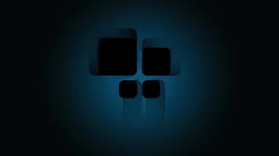 Dark Windows Panes with Blue Glow HD Wallpaper