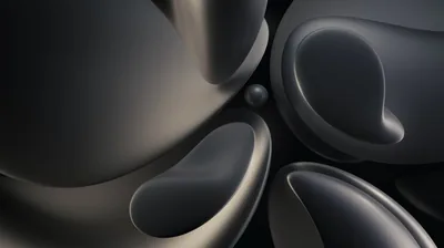 Smooth Dark Organic Shapes HD Wallpaper