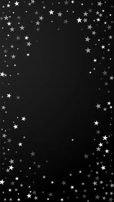 Silver Star Confetti Border on Dark Grey HD Phone Wallpaper