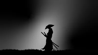 Straw Hat Samurai Silhouette HD Wallpaper