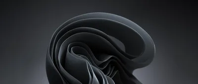 Black Ribbon Sculpture Close-Up HD Wallpaper