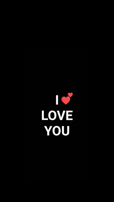I Love You Text with a Red Heart HD Phone Wallpaper