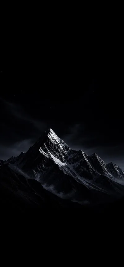 Dark Mountains at Night in 4K for Mobile