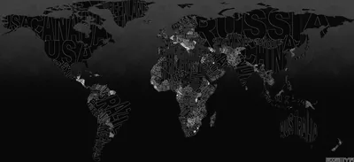 World Map Black Wallpapers