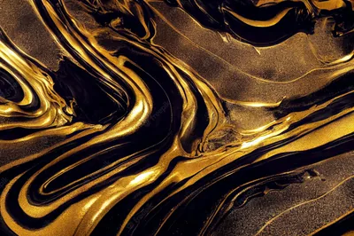 Gold and Black Marbled Paint HD Wallpaper