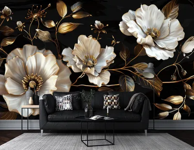 Black And Gold Wallpaper Design