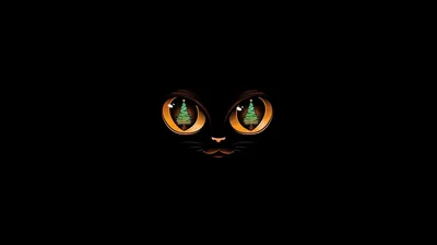 Cat Eyes with Trees in the Reflection HD Wallpaper