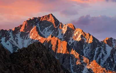 Warm Alpenglow on Craggy Granite HD Wallpaper