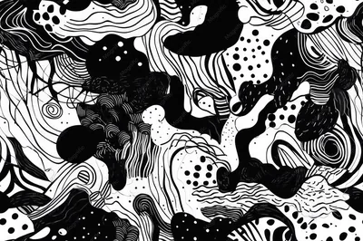 Black White Abstract Wallpaper HD