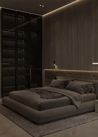 Black Bedroom Decor, Modern Bedroom Interior, Bedroom Bed Design