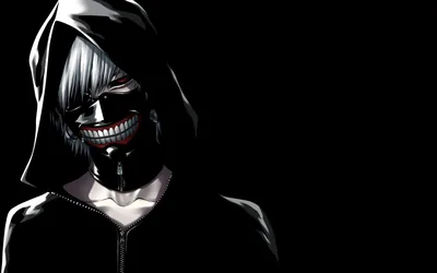 Hooded Figure in a Stitched Ghoul Mask HD Wallpaper