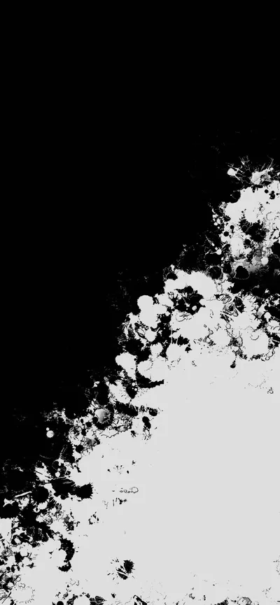 Ink Splatter in Black and White HD Phone Wallpaper