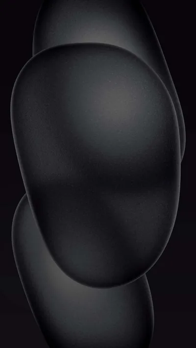 Rounded Black Shapes for iPhone HD Wallpaper