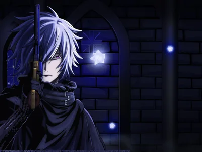 White-Haired Anime Boy with a Sword HD Wallpaper